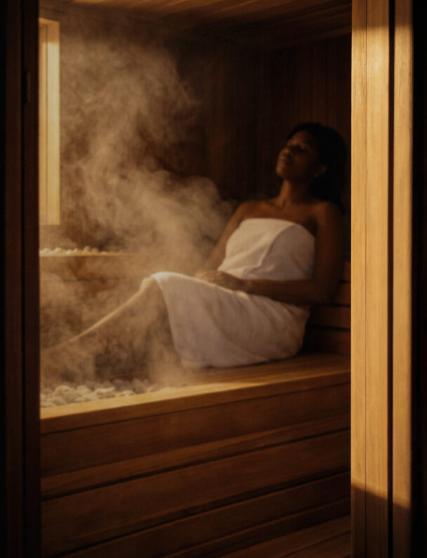 a woman in the SPA